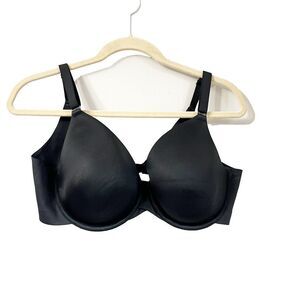 Cacique Womens Black Bra 38D Lightly Lined Full Coverage Underwired Back Closure